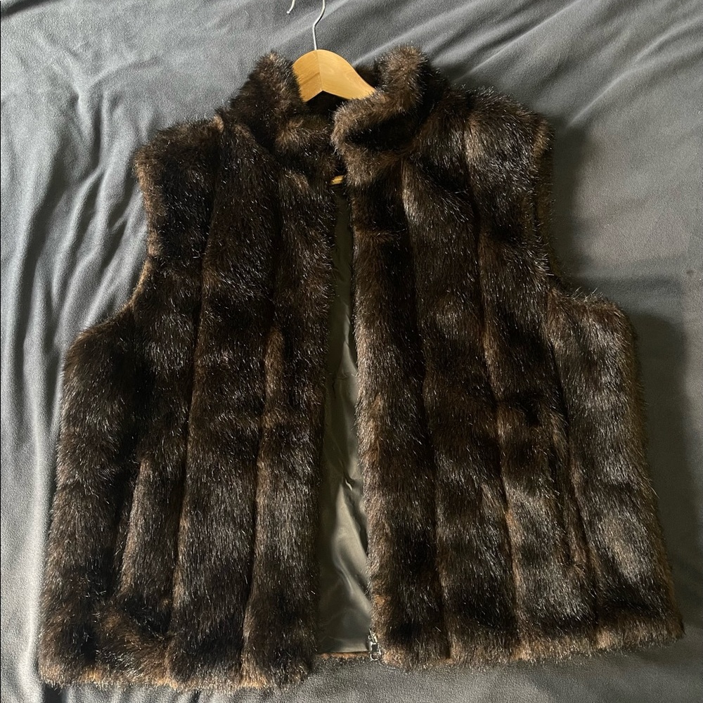 Faux fur vest